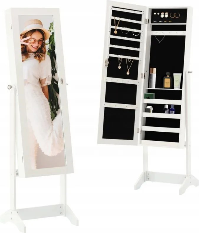 Dulap de bijuterii cu oglindă 41,5 x 36,5 x 147 cm