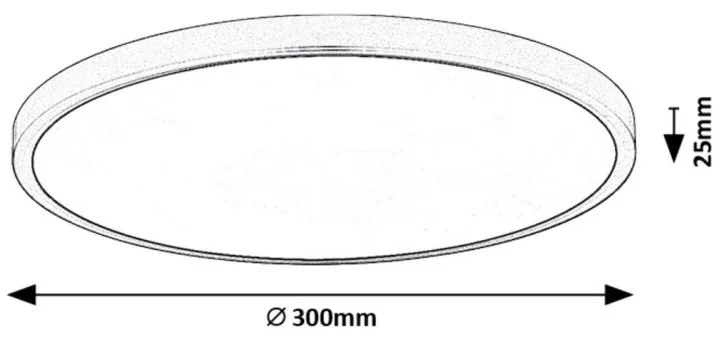 Plafoniera LED slim 30cm Paulos negru/alb