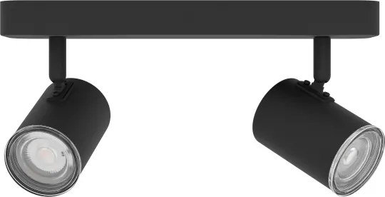 Eglo 300579 - Spot de baie CONSUMA, 2 x GU10, 5 W, 230 V, IP44, negru