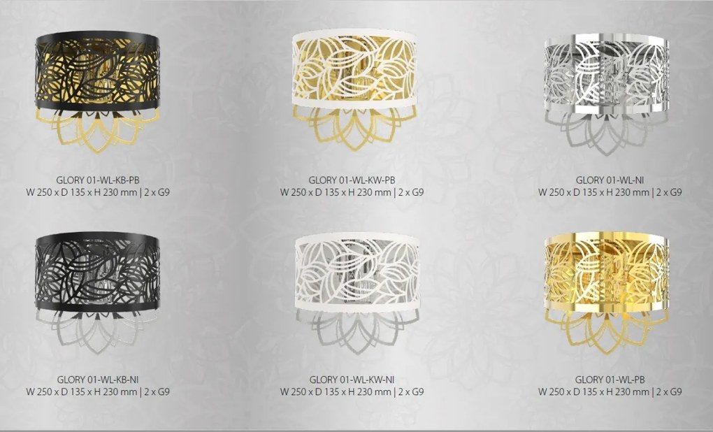 Aplica moderna design LUX GLORY 02-WL