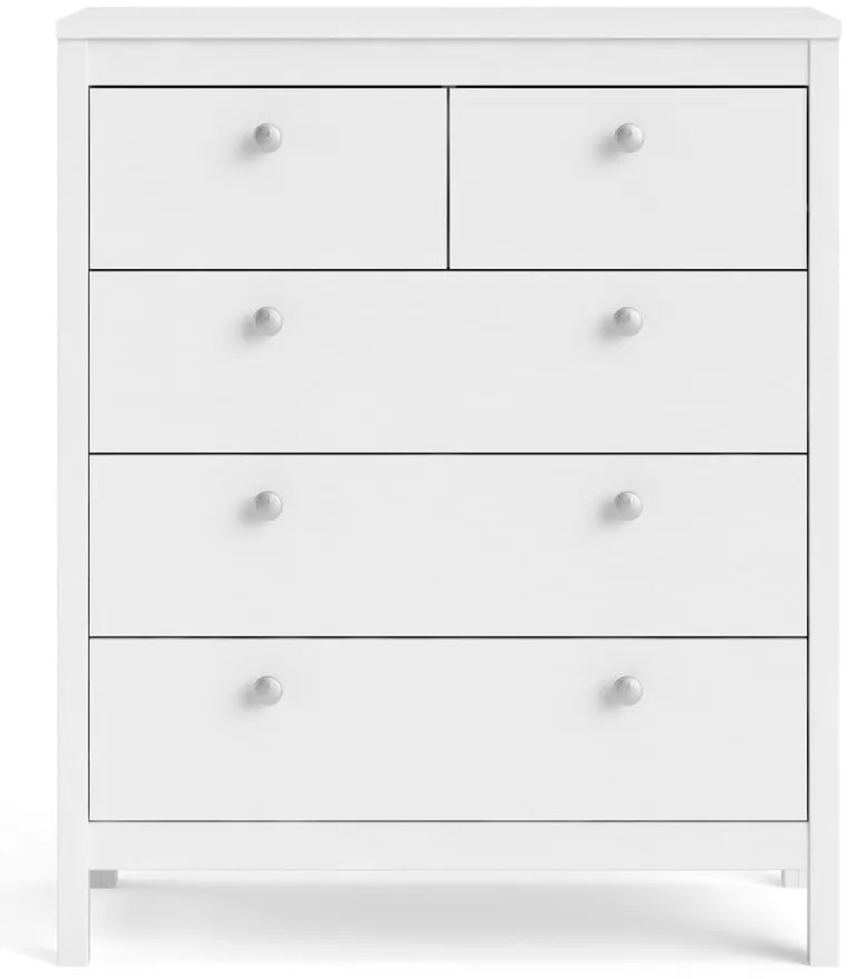 Comodă albă înaltă 82x99 cm Madrid – Tvilum