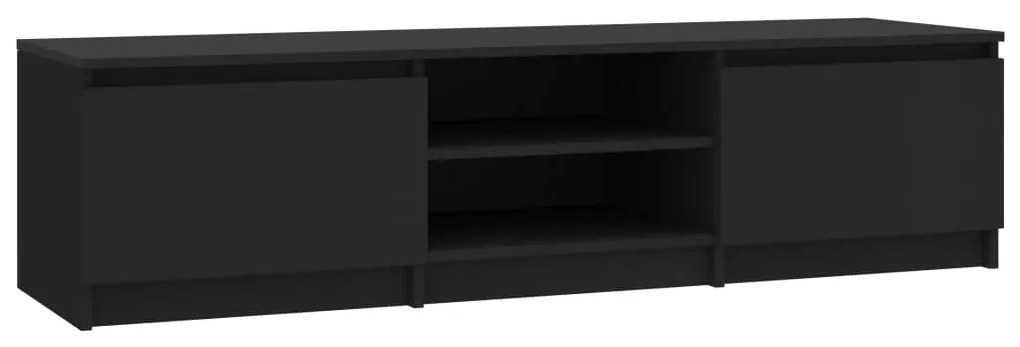 800649 vidaXL Dulap TV, negru, 140x40x35,5 cm, lemn prelucrat