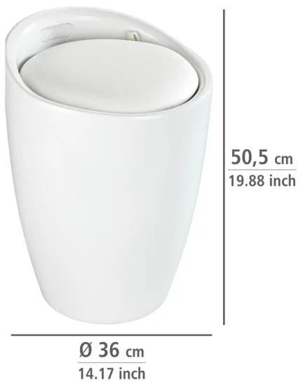 WENKO 24228100 - Taburet CANDY, 36 x 50,5 cm, alb/negru