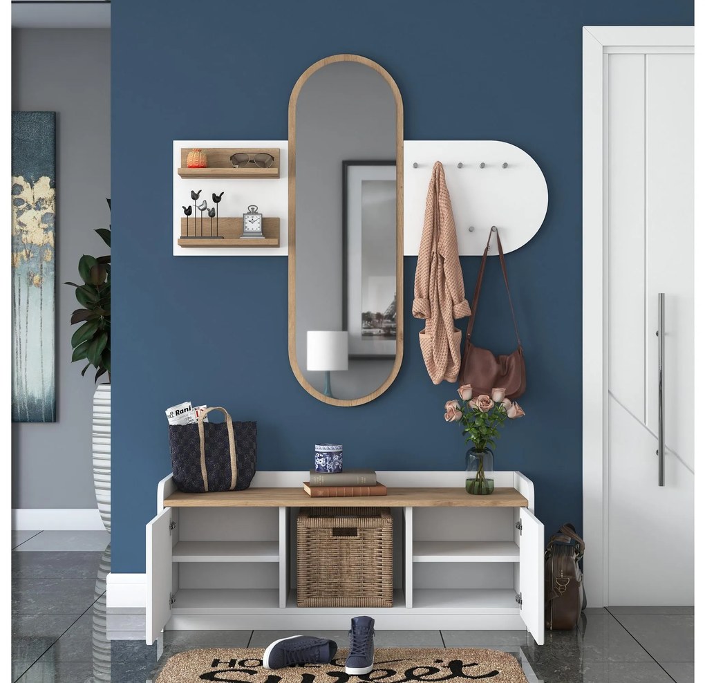 Mobilier Hol Vosiku 3 (alb + Nuc) . 1093953