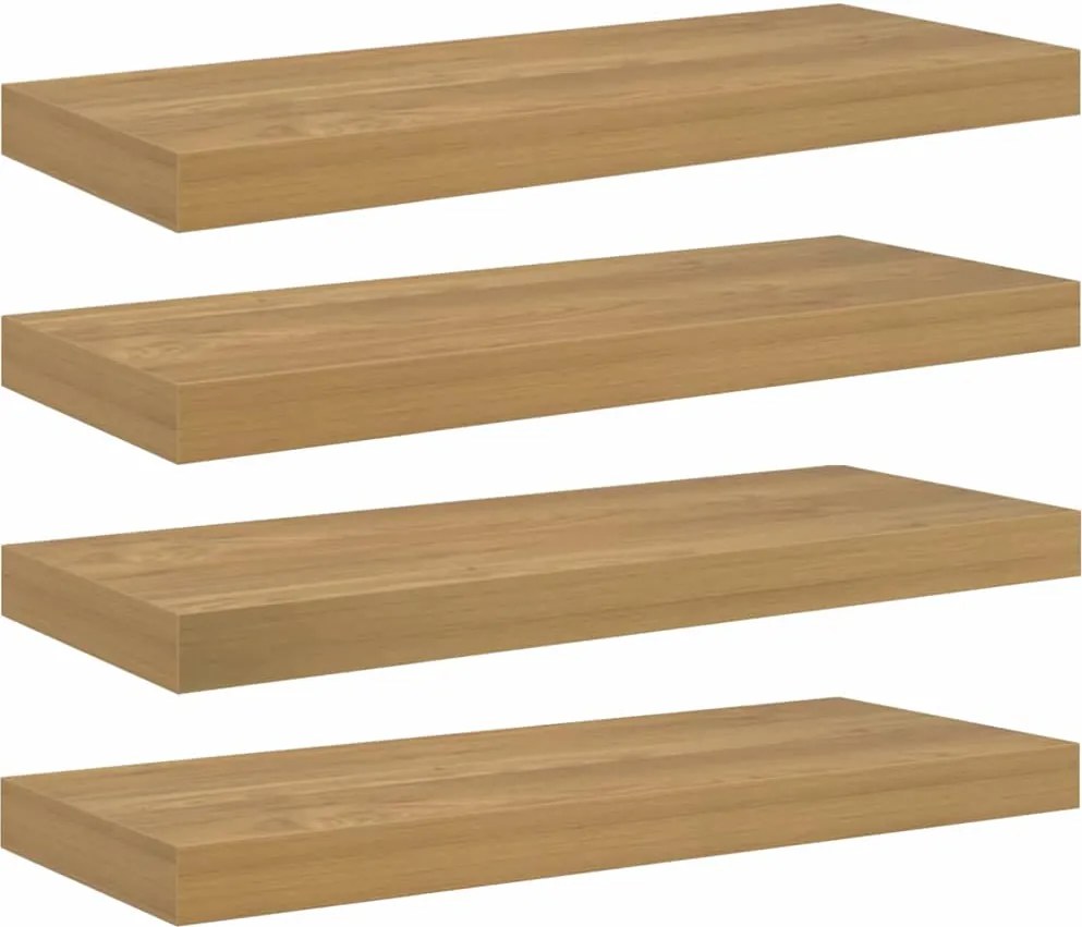 vidaXL Raft de perete 4 pcs Maro 50 x 23 x 4 cm Lemn compozit
