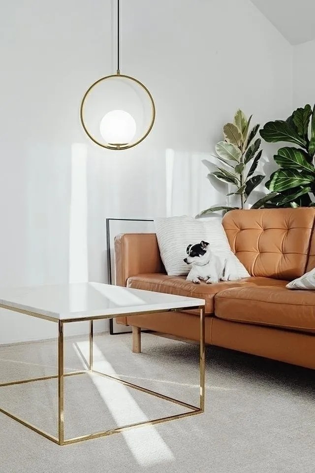 Lustra design miminalist, Metal auriu, Glob Sticla, AURELIA 25