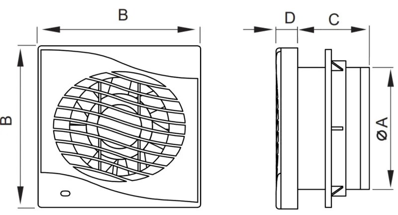 Mexen DXS 150 ventilator baie, întrerupător cu sfoară, alb - W9603-150K-00