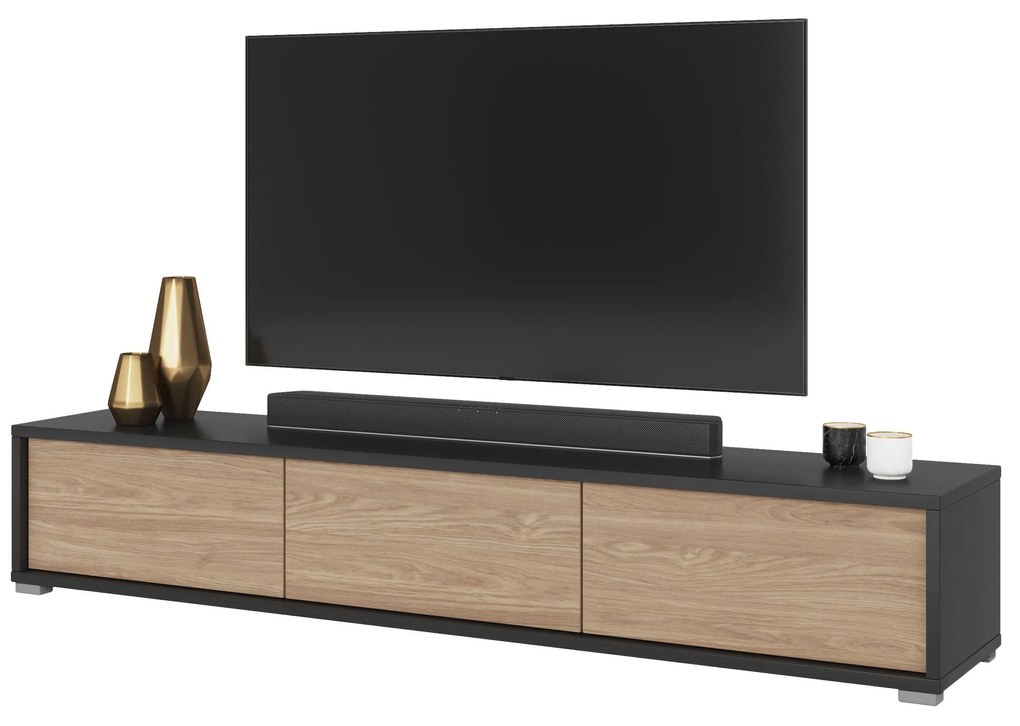 Masă TV Fiora 38 (antracit + stejar uleios). 1066461