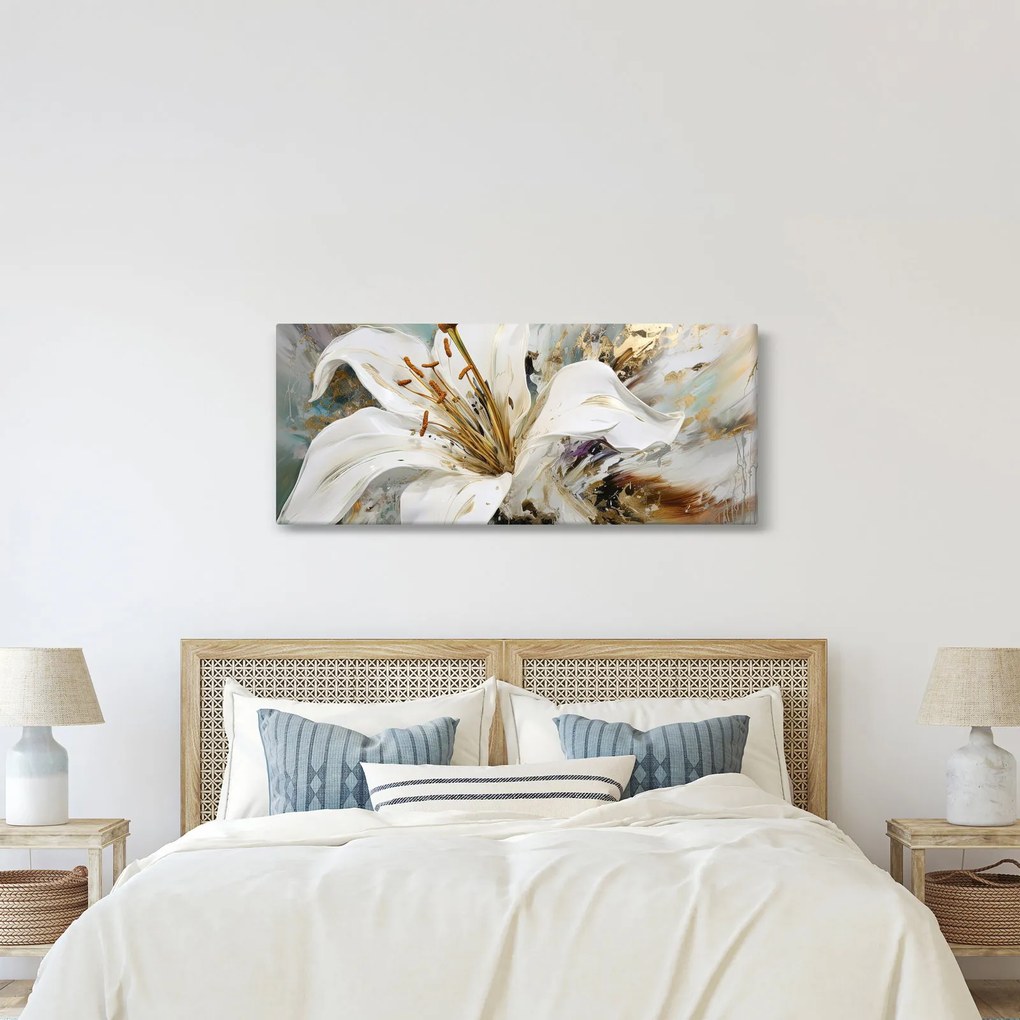 Tablou - Abstracție cu crin (120x50 cm)