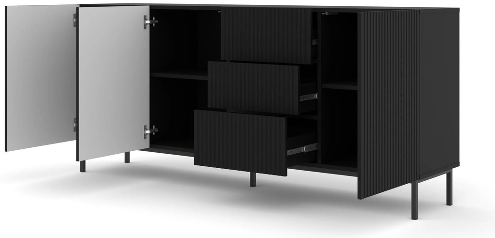 Comodă 3D3S 200 Rowanna (Negru). 1125009