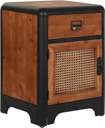 Noptiera din lemn de pin si metal " Wood "