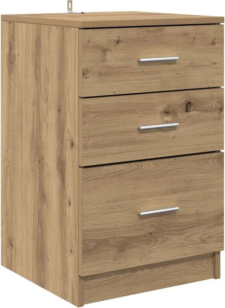 vidaXL Dulap de noapte Stejar Artizanal 40 x 40 x 63 cm Lemn compozit
