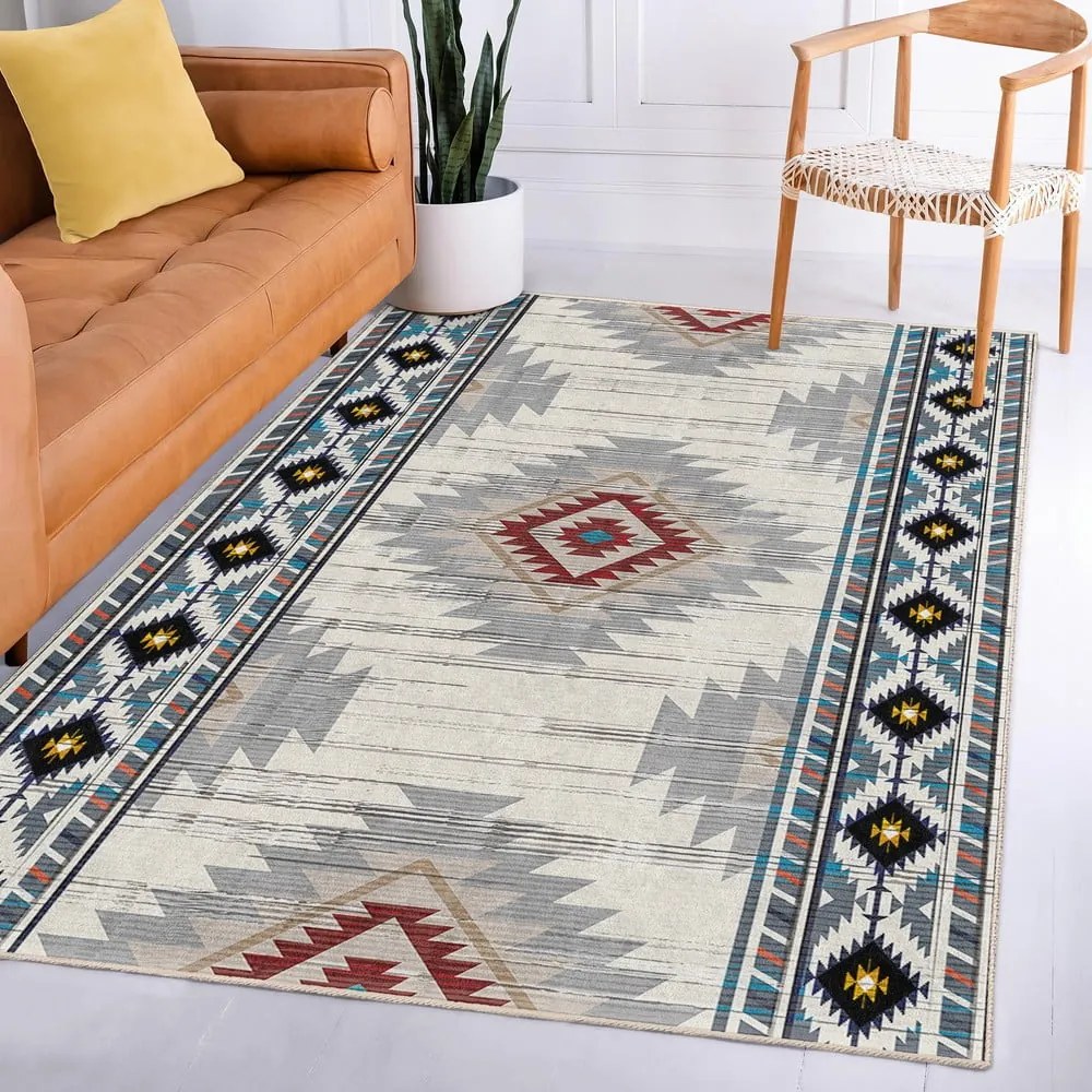 Covor tip traversă lavabil 80x200 cm Ethnic Geo – Mila Home
