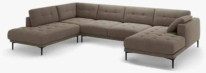 Coltar panoramic Bemy 7 locuri catifea Salvador L373 cm
