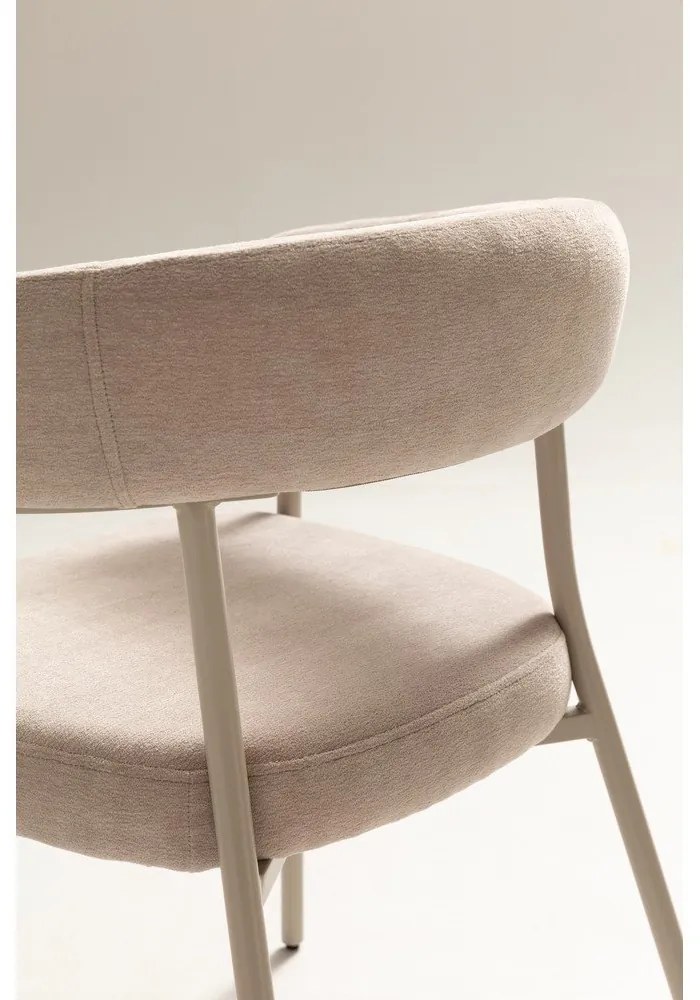 Set de scaune de sufragerie bej cu cotiere 2 buc. tapițat Yuri – MOME