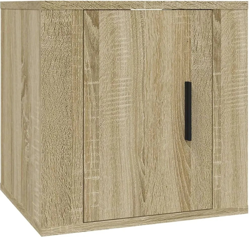 vidaXL Dulap TV montat pe perete, stejar sonoma, 40x34,5x40 cm