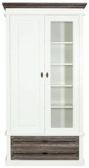 Dulap Cu 2 Usi Si 2 Sertare Cabana Alb Si Antracite, 102.8 Cm