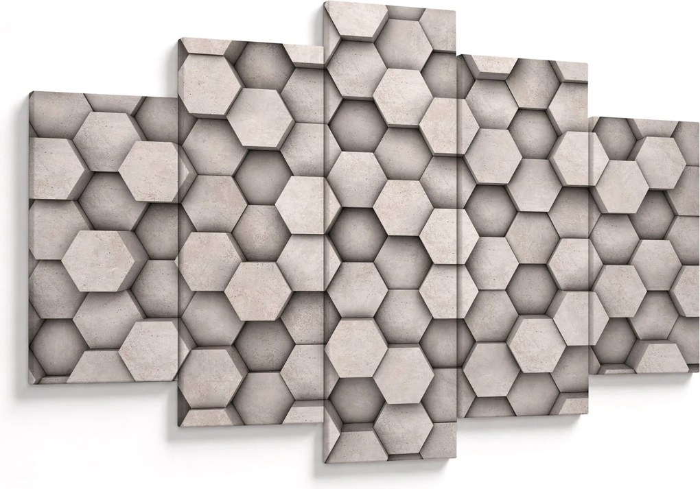Tablou - Hexagoane design beton (150x105 cm)