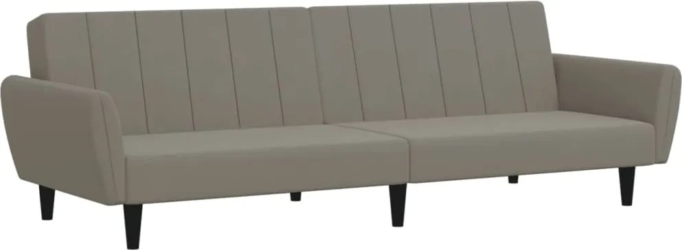 vidaXL Canapea extensibilă cu 2 locuri, gri deschis, catifea
