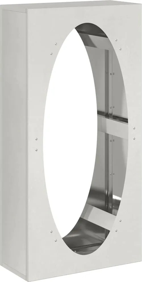 vidaXL Suport pentru lemne de foc, 60x40x100 cm, oțel inoxidabil