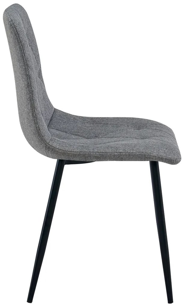 Scaun dining LIBRA gri cu picioare negre