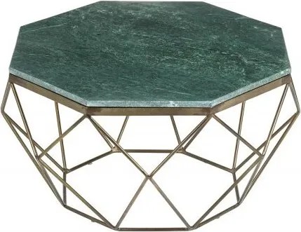 Masuta de cafea design minimalist Diamond 69cm, marmura verde