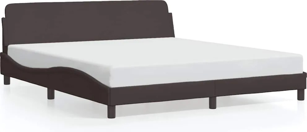 vidaXL Cadru de pat, Dover, maro închis, 180x200 cm, textil