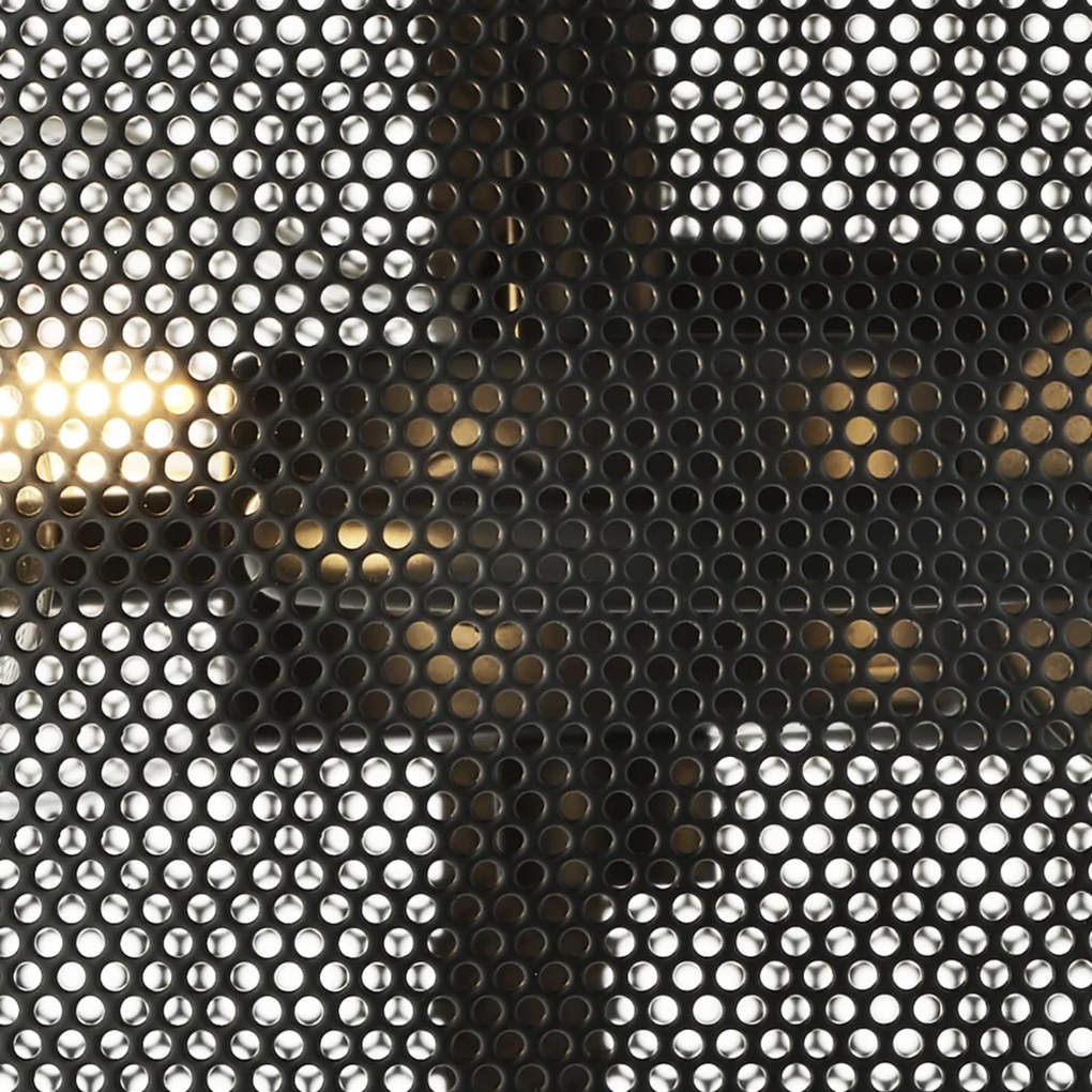 Lustra aplicata design industrial Fishnet negru 2843-3BK SRT