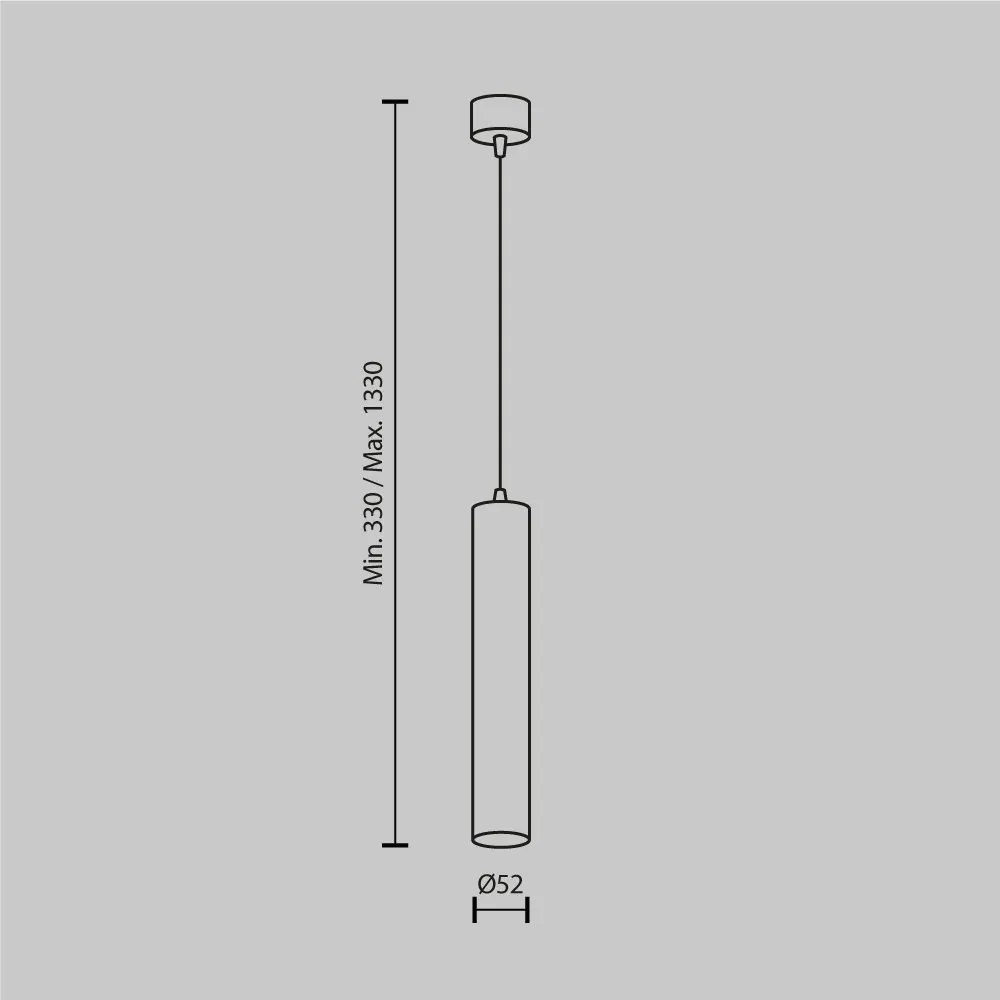Pendul LED iluminat design tehnic FOCUS D-5,2cm negru