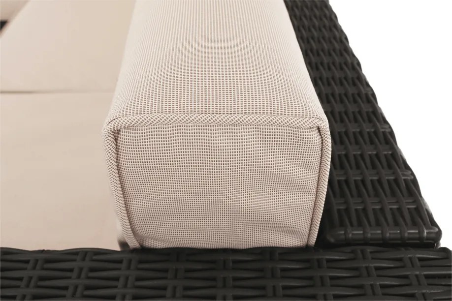 Set de grădină din rattan, 3 piese, maro/bej, RODEN