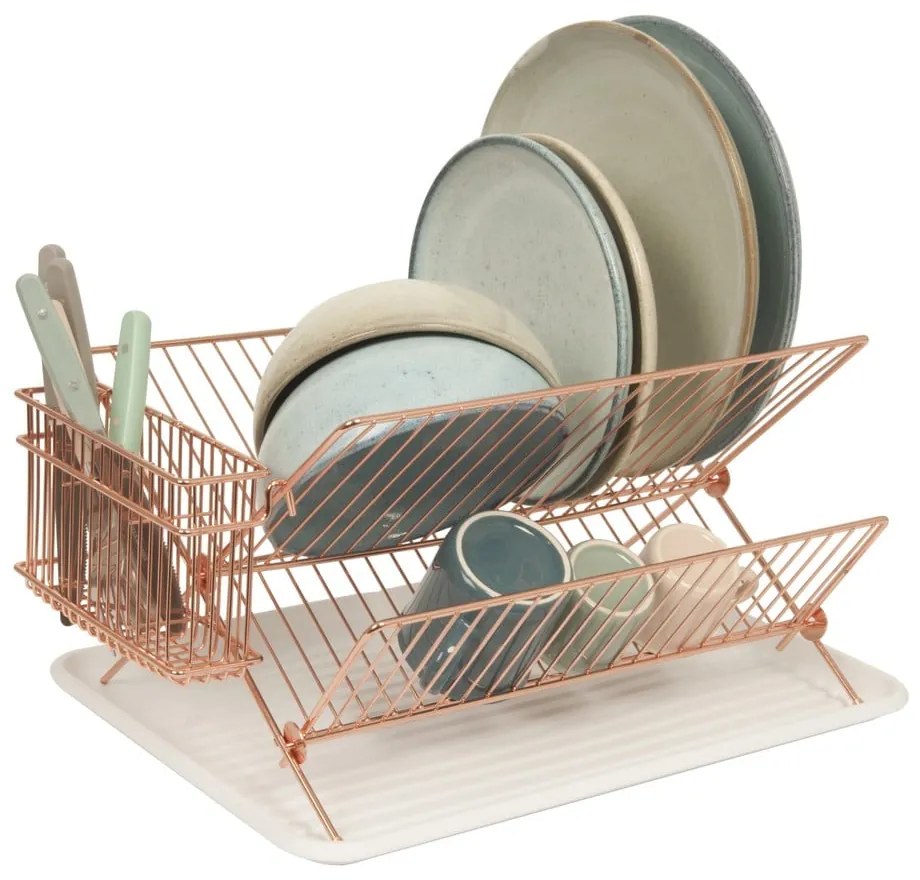 Suport pentru scurs vase Copper Plated