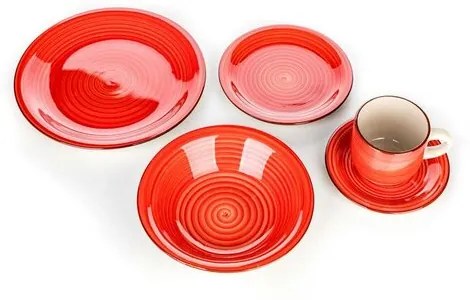 Set de masă Banquet Spiral Red 30 de piese