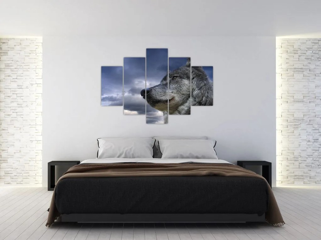 Tablou - Cap de lup (150x105 cm)