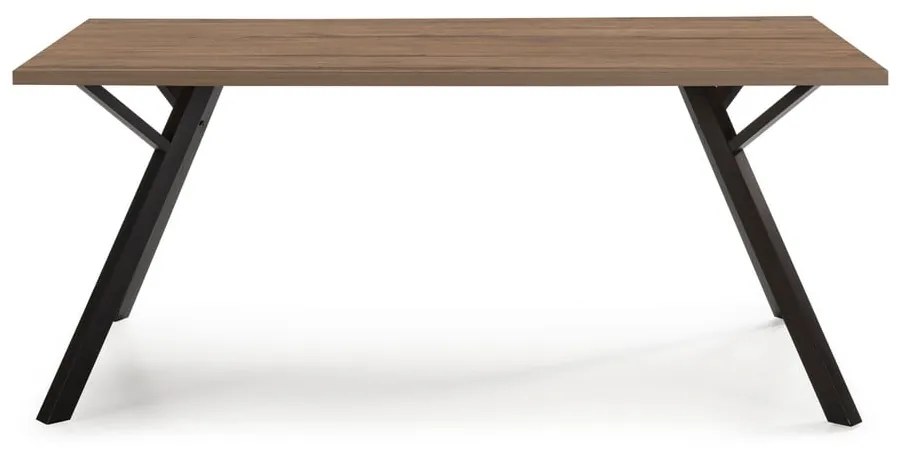 Masă de dining cu blat cu aspect de lemn de nuc 90x160 cm Paola – Marckeric