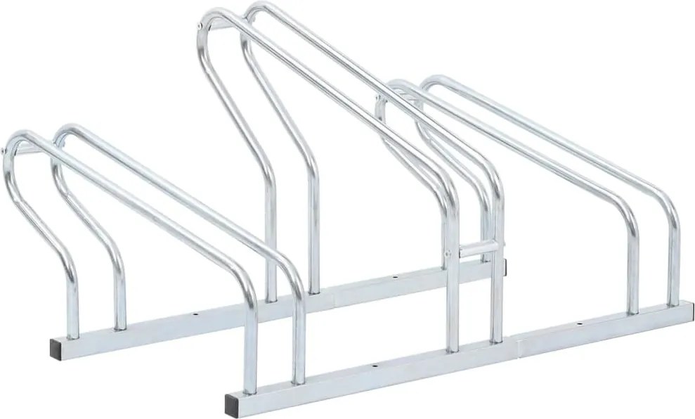 vidaXL Suport de sine stătător pentru 3 biciclete, oțel galvanizat