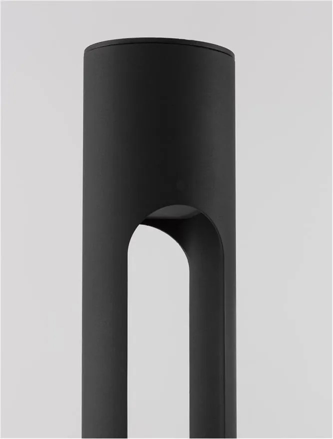 Stalp LED mediu pentru exterior design modern IP65 Ellery negru H-80cm