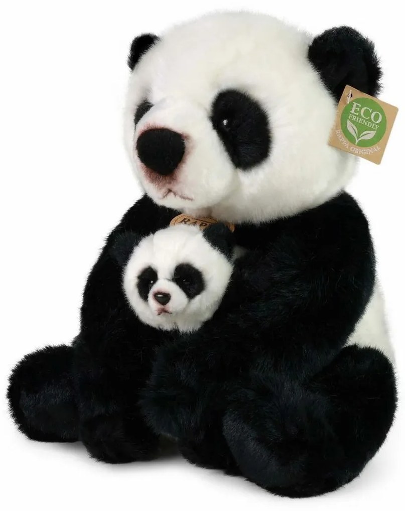 Rappa Panda de pluș cu puiul său 27 cmECO-FRIENDLY