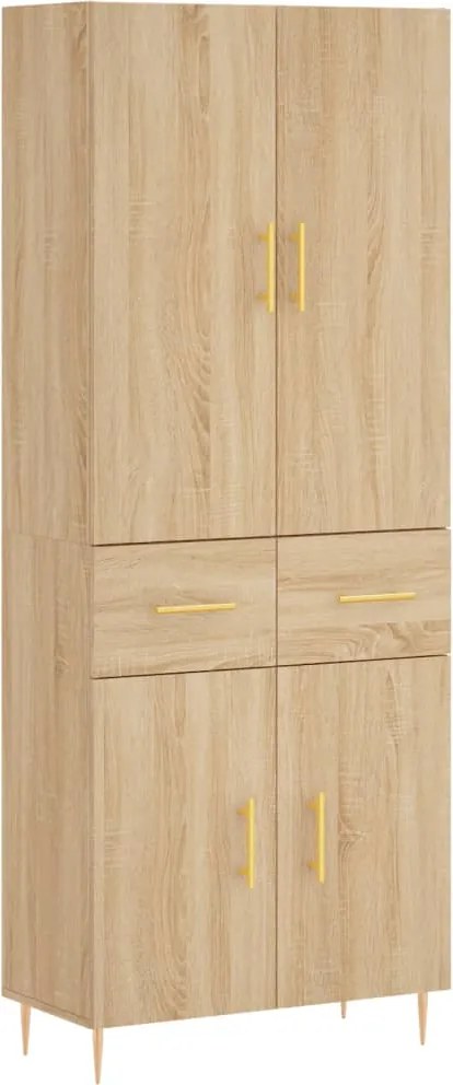 vidaXL Dulap înalt, stejar sonoma, 69,5x34x180 cm, lemn compozit