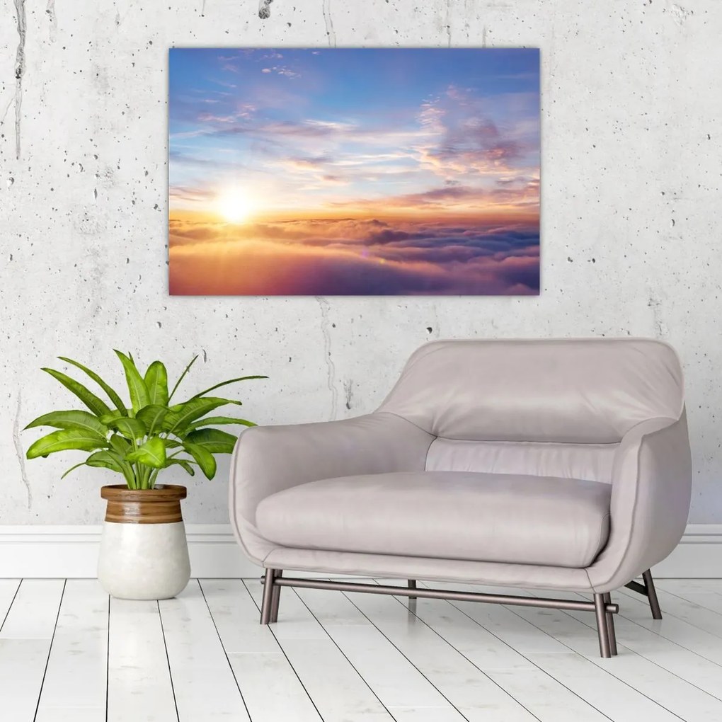 Tablou - Apus de soare deasupra norilor (90x60 cm)