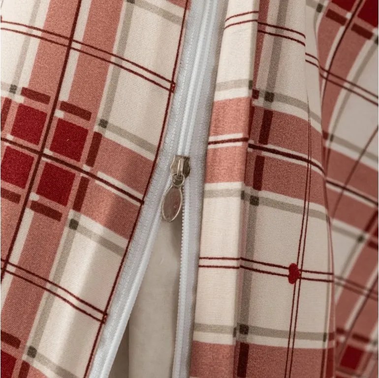 Lenjerie de pat din flanel TARTAN HEART colorata Dimensiune lenjerie de pat: 2 buc 70 x 90 cm | 200 x 220 cm