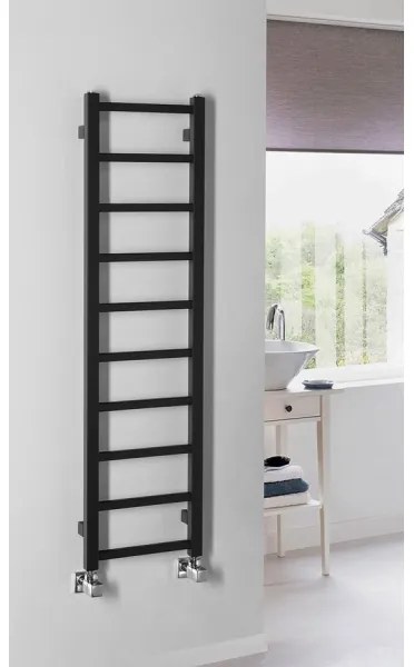 Radiator pentru baie Sapho METRO LIGHT 211 W, 30 x 114 cm, negru mat