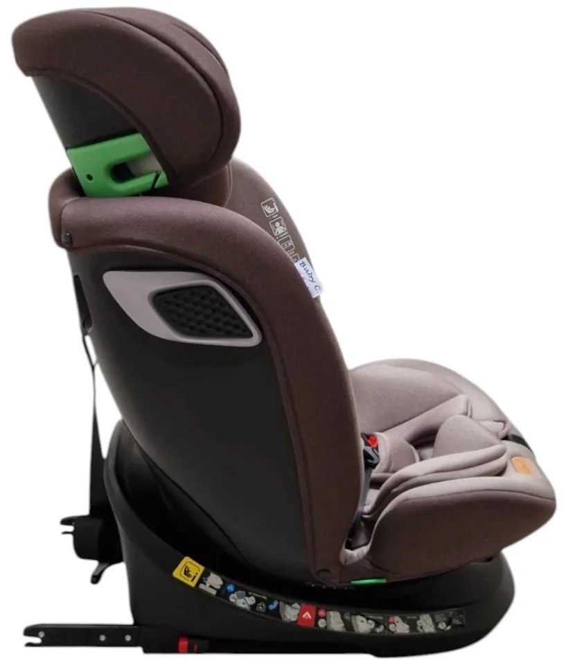 Scaun Auto cu Isofix Baby Care™ BS10P, Cu rotire 360 grade, Omologare R-129 i-Size, 0-36 kg, Tetiera reglabila, Transformabil in scoica auto, Sistem
