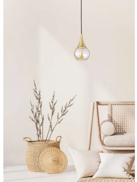 Lustră pe cablu LACRIMA HONEY 1xE27/60W/230V