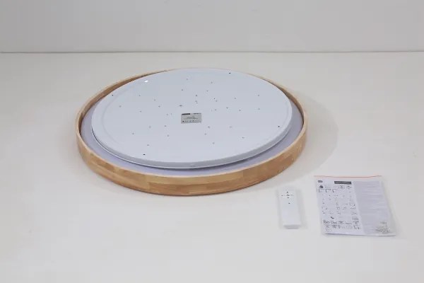 Brilagi - Corp de iluminat dimmabil WOODROUND LED/40W/230V 3000-6000K Ø 60 cm + telecomandă