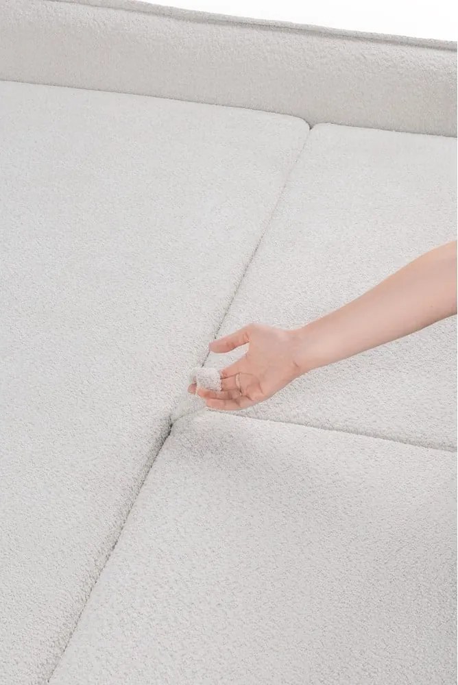 Canapea bej extensibilă cu tapițerie din stofă bouclé 215 cm Patti – Bonami Selection