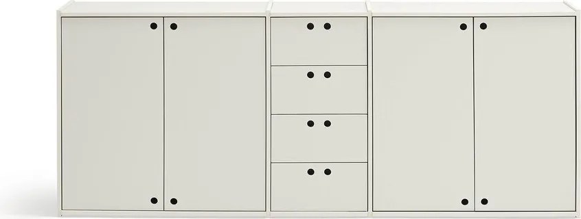 Comodă crem 197x80x40 cm Wally – Teulat