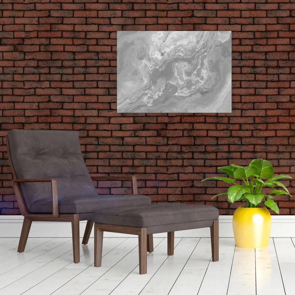 Tablou - Marmură în alb-negru (70x50 cm)