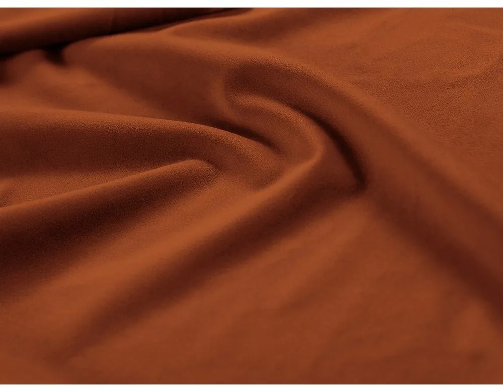 Colțar modular cărămiziu cu tapițerie din catifea Lupine – Micadoni