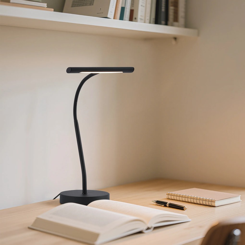 Lampă de masă Art Deco neagră incl. LED - Tableau