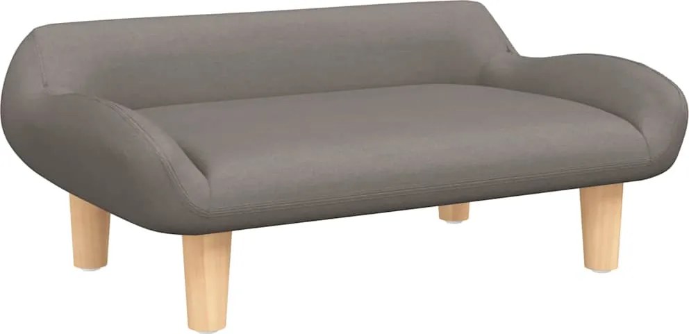 vidaXL Pat de câini, taupe, 70x40x24 cm, material textil